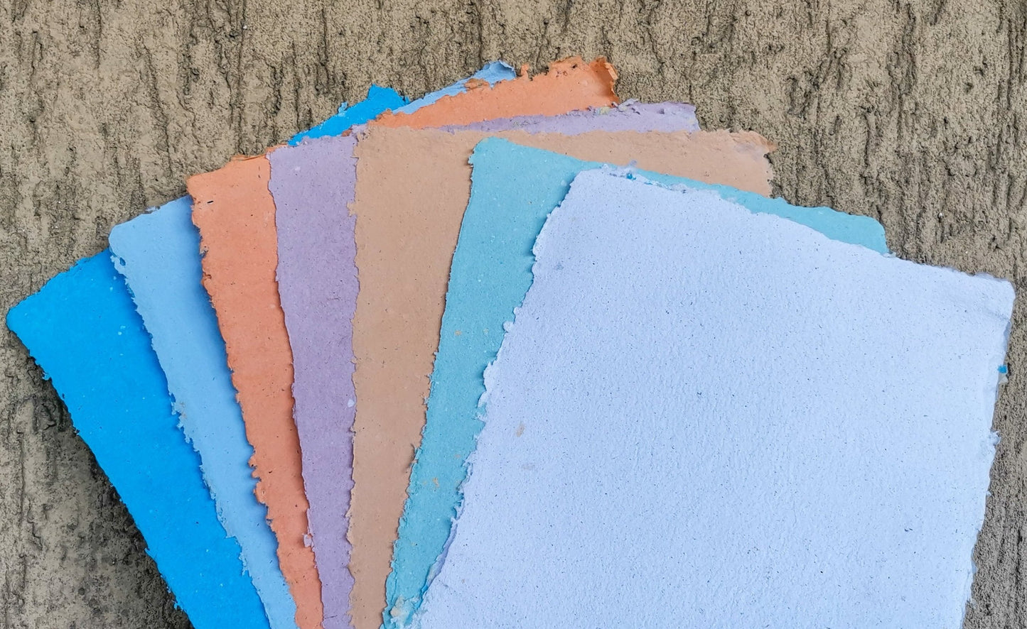 Colored recycled paper